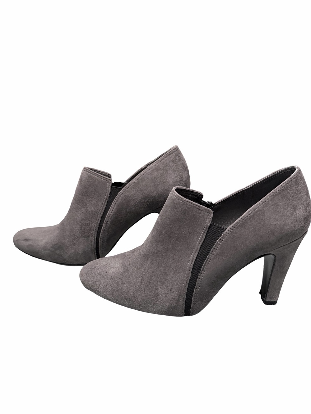 Antonio Melani Gray Suede Round Toe Ankle Boots Size 9.5